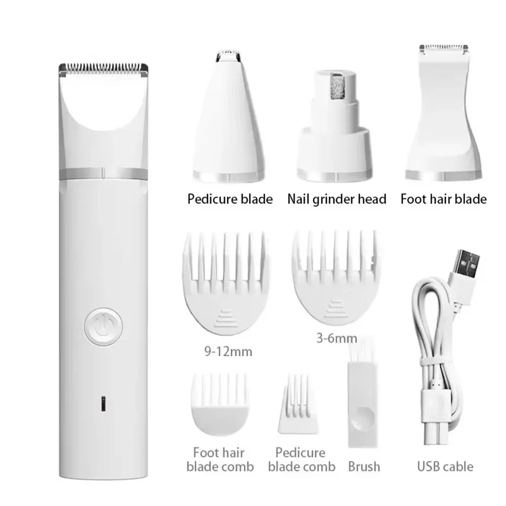 PawTrim Pro™ 4-in-1 Electric Pet Grooming Kit – Precision Clipping for a Flawless Fur Finish